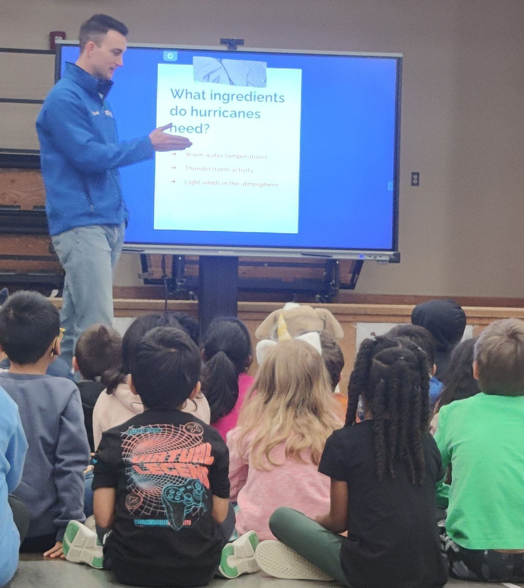 GOES_Meteorologist, Hunter Williams, Talks Hurricanes with First Grade